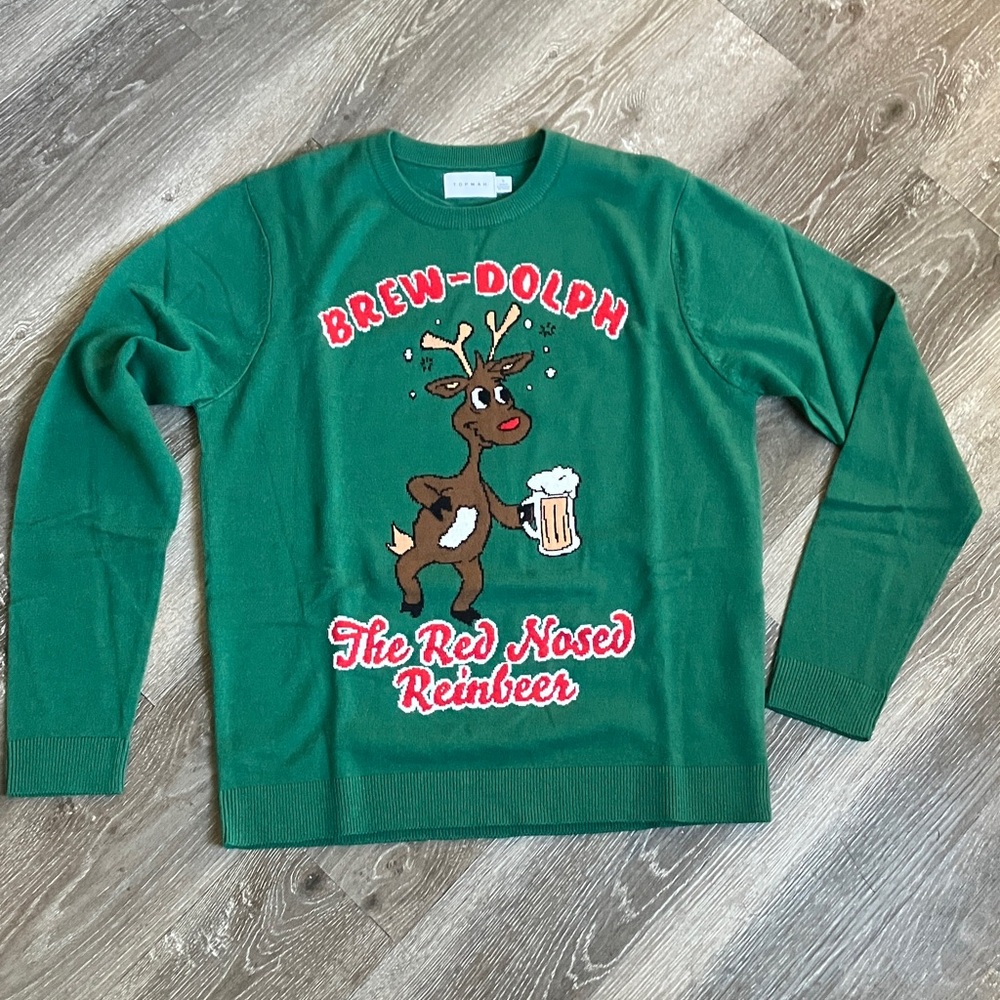 Topman Brew-Dolph Crewneck Sweater